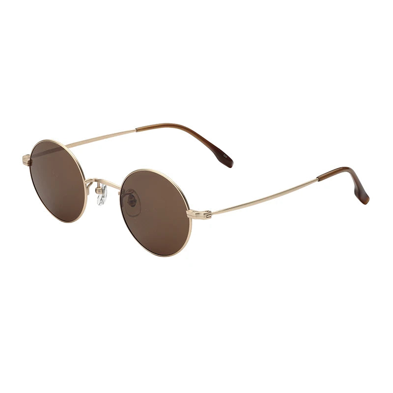 Fashion Brand Designer Vintage Round Sun Glasses Titanium Frame Sunglasses