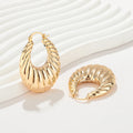 Hengdian Jewelry Fashion Hoop Drop Earrings Chic Zircon Women'S Hanging Earrings Fashionable 18K Gold-Plated Jewelry for Women