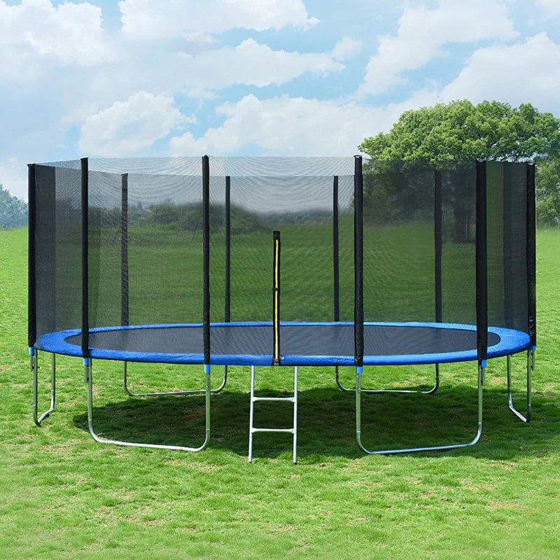 Outdoor Home Fitness Equipment PVC and Plastic Anti-Fall Jumping Bed Trampoline with Protection Net for Workouts Workout Bed