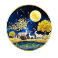 LS New 5D DIY Diamond Painting Kit Nordic Style Rich Deer Canvas Full Resin Drill Wall Art Printed Home Decor Cartoon Style