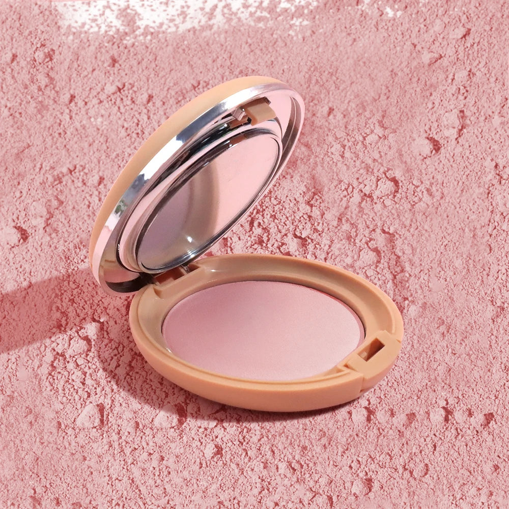 Private Label Cosmetics Makeup Matte Control Oil Powder Cake Vegan Pink Pressed Setting Powder