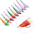 Wholesale 12cm 14.3g Saltwarter Octopus Wire Squid Jigs Lure Luminous Wooden Shrimp Fishing Squid Jig Lure