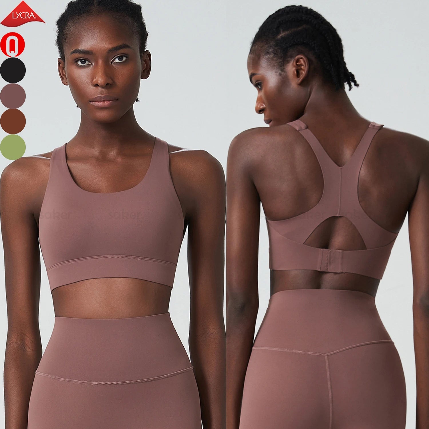 Breathable Women Shockproof Racerback High Impact Adjustable Buckle Womens Yoga Top Running Active Wear Fitness Sports Bra