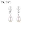 CZCITY Stylish 2026 Fashion Latest Beautiful Pearl Woman Statement Trendy Gold Beaded Earring