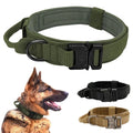 Custom Adjustable Heavy Duty Tactical Dog Collar with Handle Cobra Buckle Tactical Dog Collar One Hand Quick Release Dog Collar