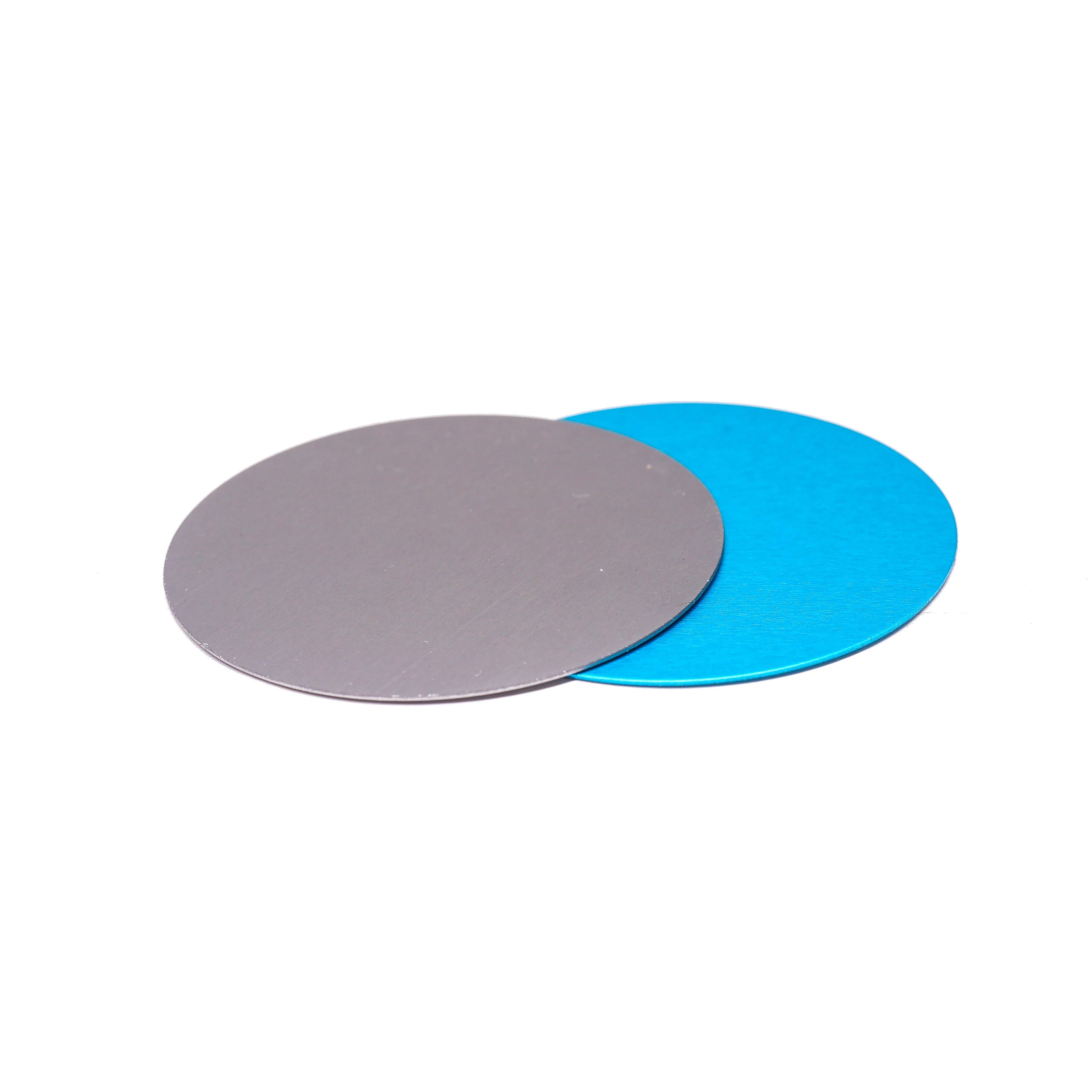 Custom Anodized Aluminum Blanks Stamping Laser-engraved Logos on Durable Nearly Perfectly Round Metal Disks