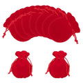 Custom Logo Printed Velvet Suede Half Round Bottom Jewelry Pouch Drawstring Packaging Bag for Jewels
