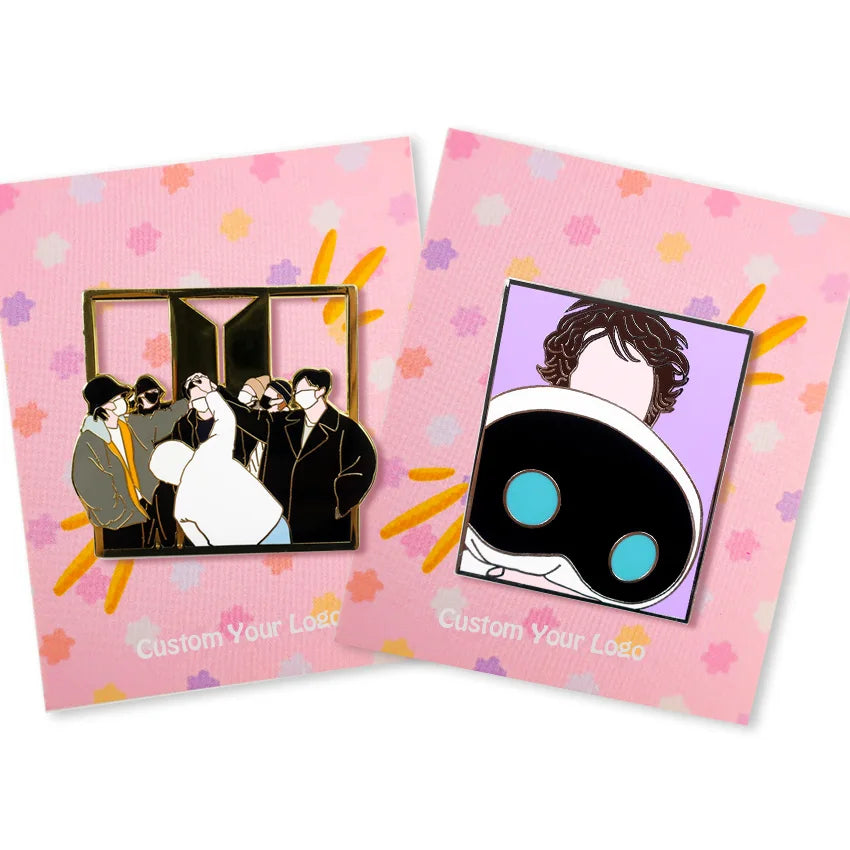 Enamel Pin Custom Your Design Gift Box Set Kpop Merchandise Factory Badge Promotional Stray Kids Idol Korea Lapel Pins