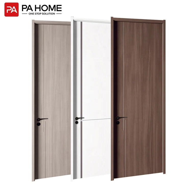 PA Modern Design Wood Panel Interior Door Smart Bedroom Interior Wooden Doors