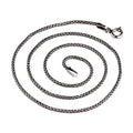 BOCAI Women's 925 Silver Vintage Italian Link Chain Simple Fresh Sweater Chain Fashionable Classic Temperament New Rice Grain