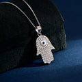 Wholesale Pendant Jewelry Rhodium Plated Cubic Zirconia Devil Eye Retro Pendant 925 Sterling Silver Fine Jewelry Pendant