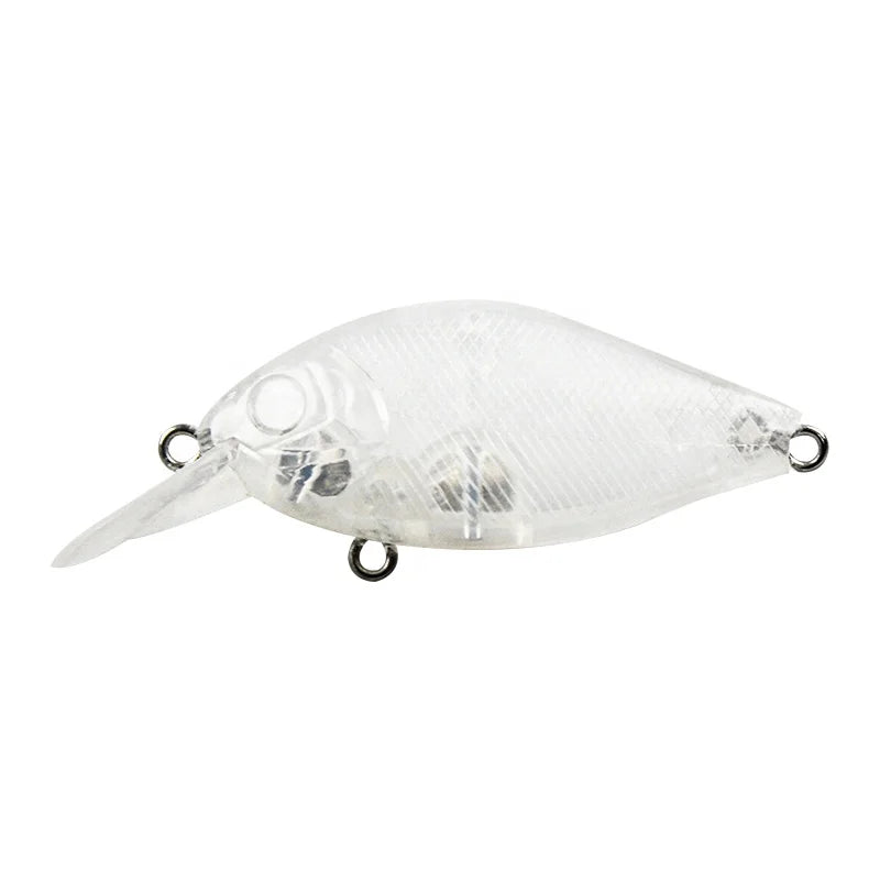 New Unpainted Fishing Lure 6.8cm/7g Abs Body Transparent Blank Lures Outdoor Diy Fishing Blank Bait Accessories