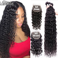 Lemoda 10A Double Drawn Human Hair Bundles With Closure Set Wholesale 100% Unprocessed Virgin Brazilian Human Hair Extension