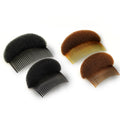 Solid Color Hair Styling Sponge Padding Comb Girl Soft Fashion Nylon Hair Buns Maker Tool Hair Comb Accessories