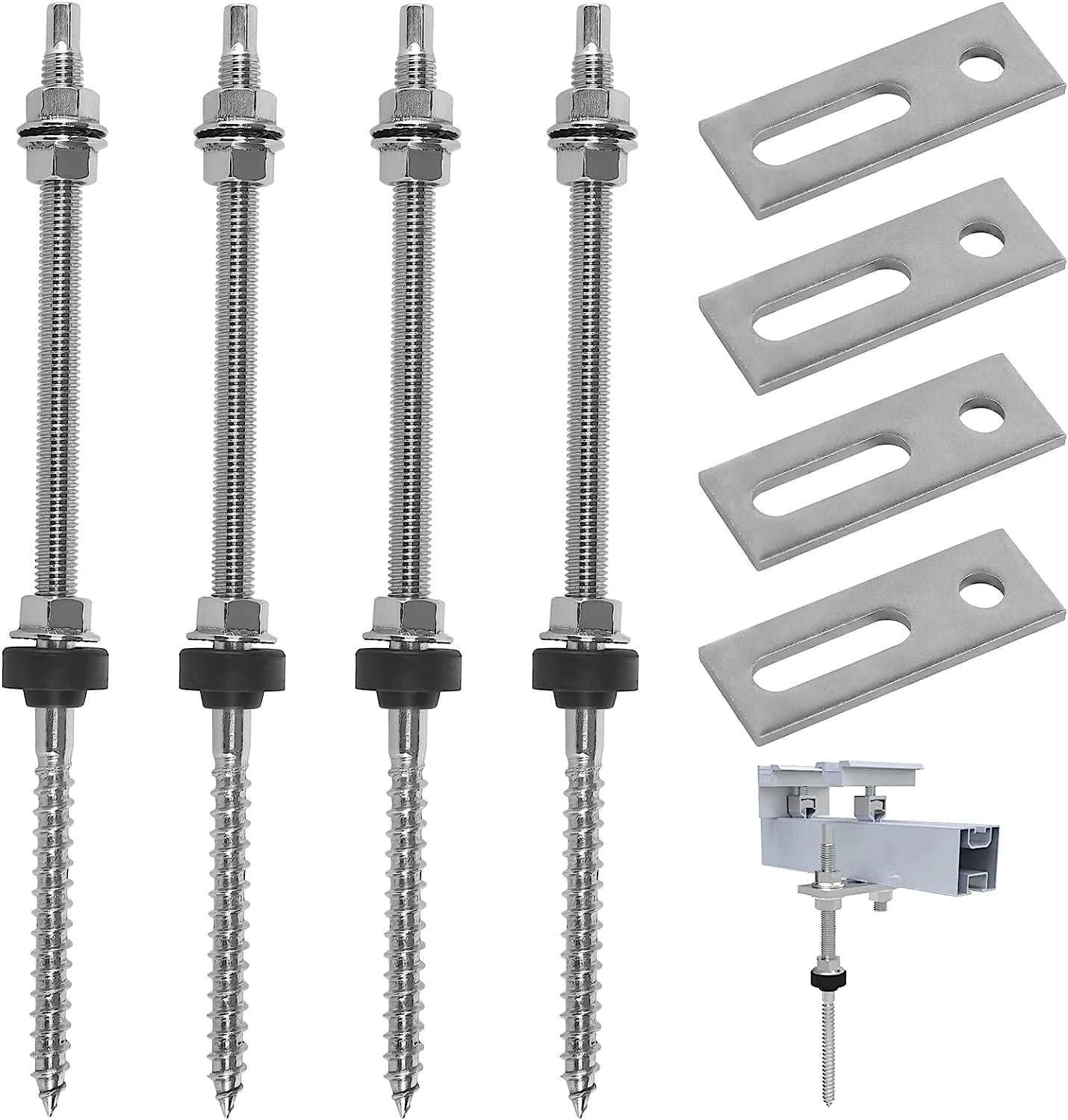 Cheap Solar Ground Screws L Foot Hanger Bolt Kit Solar Panel Roof Mount Stainless Ground Screws