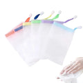 Wholesale Custom Exfoliating Mesh Facial Cleansing Foam Mesh Storage Color Random Drawstring Soap Bags Packaging