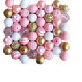50pc/bag Wholesale Bee Color Acrylic Chunky Bubblegum Beads 20mm DIY Kids Necklace and Bracelet for Jewelry Making