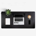 Stylish Anti-Slip Rubber PU Leather Classic Eco-Friendly Office Desk Mat Black Brown Pink Working Place Accessory
