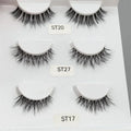 Wholesale Hand Made Soft Synthetic Reusable Cruelty-Free Super Fine Fake Eyelashes Private Label Eyelash with Lashbox Packaging
