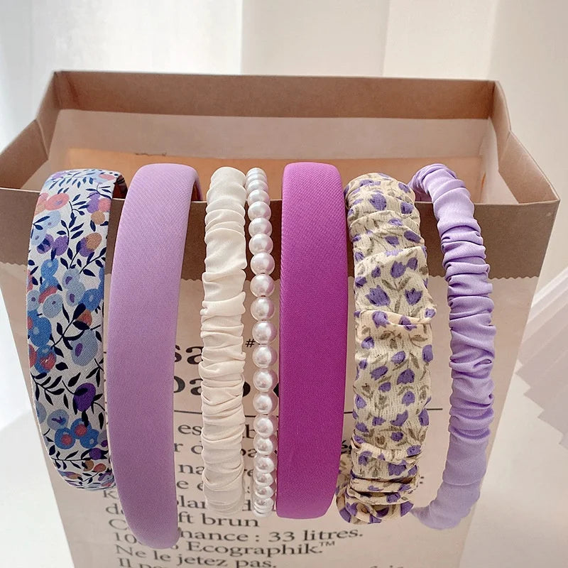 New Spring and Summer Fashion Hair Hoop Female Pearl Beauty Headband Set Hair Accessories