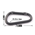 8cm Colorful Oxidation D Ring Aluminum Snap Hook Carabiner Keychain