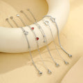 Summer Heart Charms Bracelets for Women Stainless Steel Silver Chain Link Fashion Charming Tennis Jewelry Bracelets Bangles