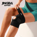 JINGBA Low MOQ New Style Neoprene Knee Brace with Open Patella Design 3 Straps Silicone Gel Pad Side Stabilizers Knee Support