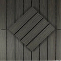 Hot Sale WPC Deck Tiles Waterproof and Anti-Slip Outdoor Floor Tiles for Garden Terrasse European Style with Brushed Technics