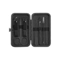 Wholesale Black Nail Care Tools Kit Cuticle Nipper Nail File Nose Scissors 7PCS Mini Manicure and Pedicure Set