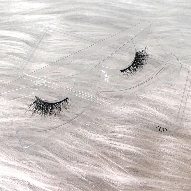 2026 Cat Eye Corner Lashes 3D Mink Eyelashes Real Mink Fur Half Lashes Handmade Full Strip Cruelty Free Reusable False Eyelashes