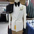 Fashion Men Casual Business Suit 2 Pieces Set / Male Blazers Trousers Traje Formal Para Hombre Costume Homme