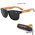 Handmade Custom Logo Wooden Sunglasses Eco-Friendly CE Certified Anti-UV Polarized Bamboo Temples Classic Sun Glasses Men Women