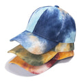 Tie Dye Sublimation Printed 6-Panel Dad Hat Custom Multi-Color Corduroy Common Street Sports Cap Metal Buckle Back Closure MegaBDM