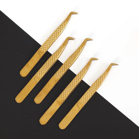 Fiber Tip Private Label Custom Lash Tweezers Strong Hold Slim Thin Straight Volume Tweezers 75 Degree Eyelash Extension Tweezers
