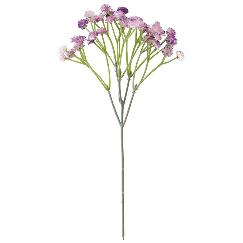 Artificially Made White Simulated Haworthia Minima Babysbreath Bouquet for Home Decoration