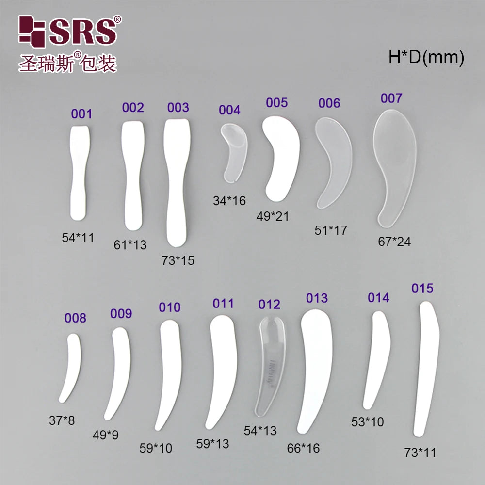 Plastic Custom logo Face Spoon Skin Care Cosmetic Spatula Face Cream Spoon