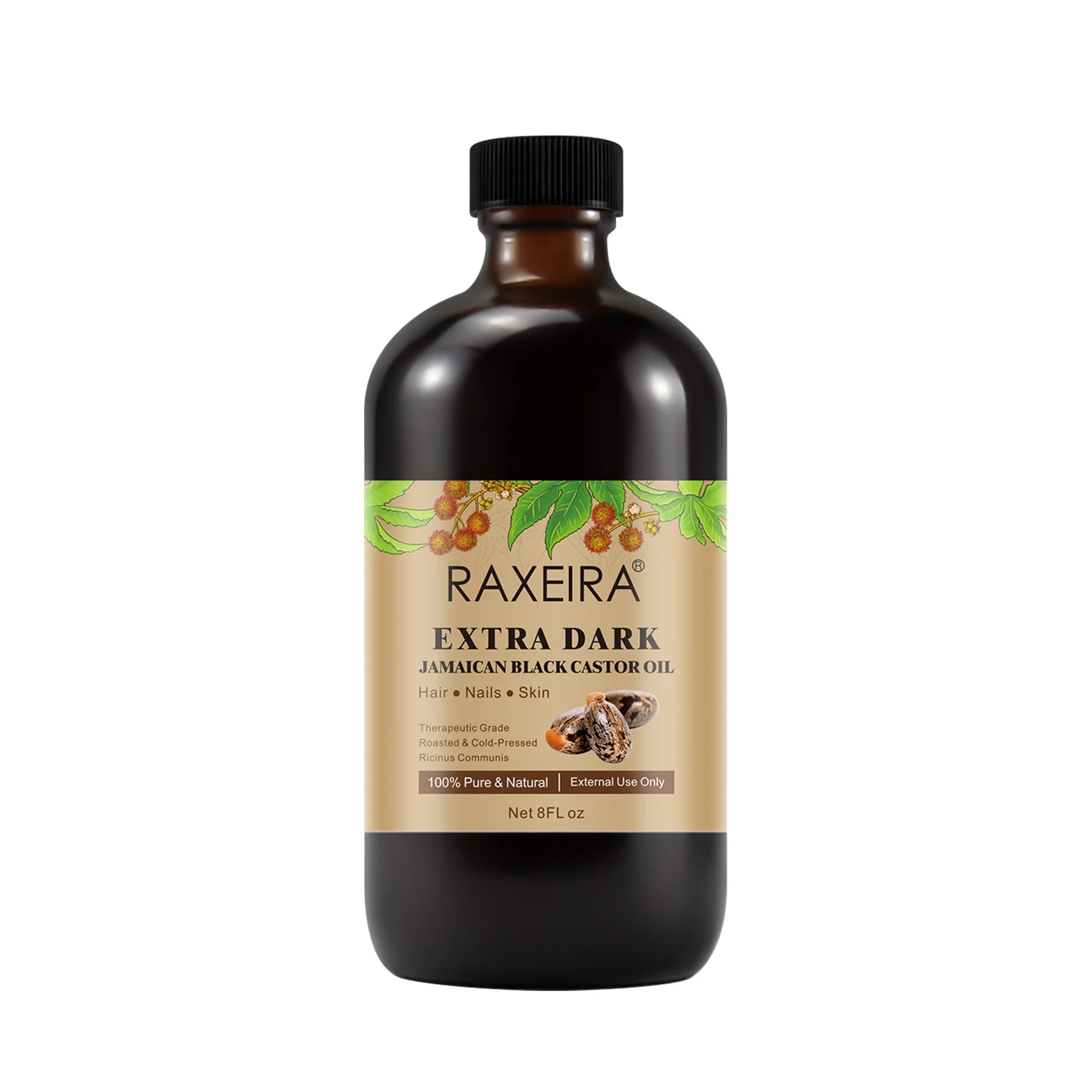 Wholesale Private Label Hot Sale 100% Pure Black Castor Oil for Eyebrow Eyelash Hair Growth