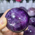 Natural Healing Stone Sphere Purple Fluorite Ball Fluorite Sphere for Decoration