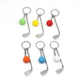 Wholesale Custom 3D Mini Golf Club Keychain PVC Plastic Sports Keychain