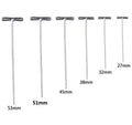 100 PCS Stainless Steel Silver T Head Pins 51mm for Blocking Knitting Wig Hand Sewing Needlework