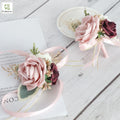 New Arrival Wedding Wrist Flowers Prom Party Decoration Bride & Groom Boutonnieres Artificial Silk Roses