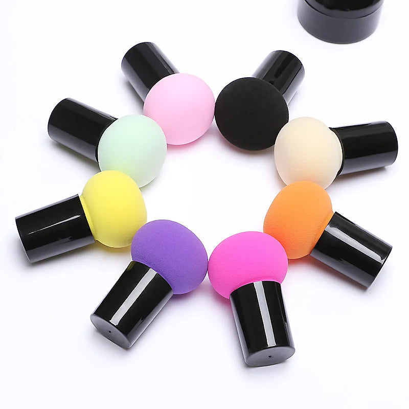 Round Head Small Mushroom Puff Beauty Makeup Tool Sponge Puff Wet and Dry Air Cushion BB Cream Foundation