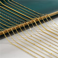 Fashion Minimalist 925 Sterling Silver Gold Plated Cross Water Wave Box Chain Collarbone Necklace for Jewelry Accessories