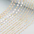 C79 1m/Lot 18K Gold Plated Copper Pearl Nickel Free Metal Jewelry Accessories for DIY Chain Necklace Making Passes REACH