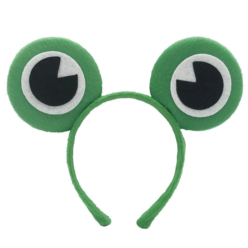 Multi Design Jungle Animal Cartoon Antler Ear Hair Hoop Fabric Headband for Kids Party Baby Accessories