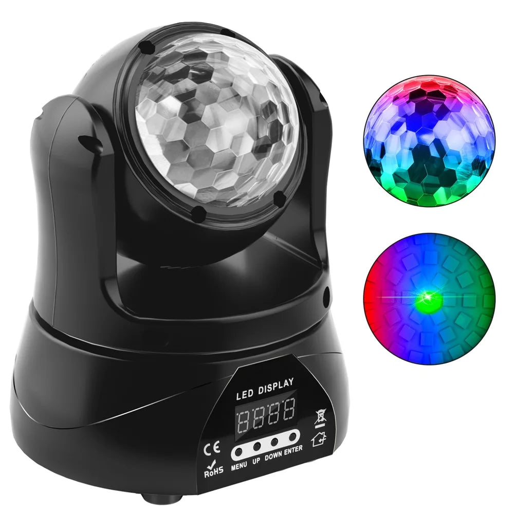 30W Mini Double-sided Shaking Head Stage Light RGBW Led Moving Heads Stage Lights Dj