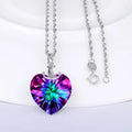 Delicate Silver Jewelry Anchor Heart Crystal Single Stone Lover Necklace