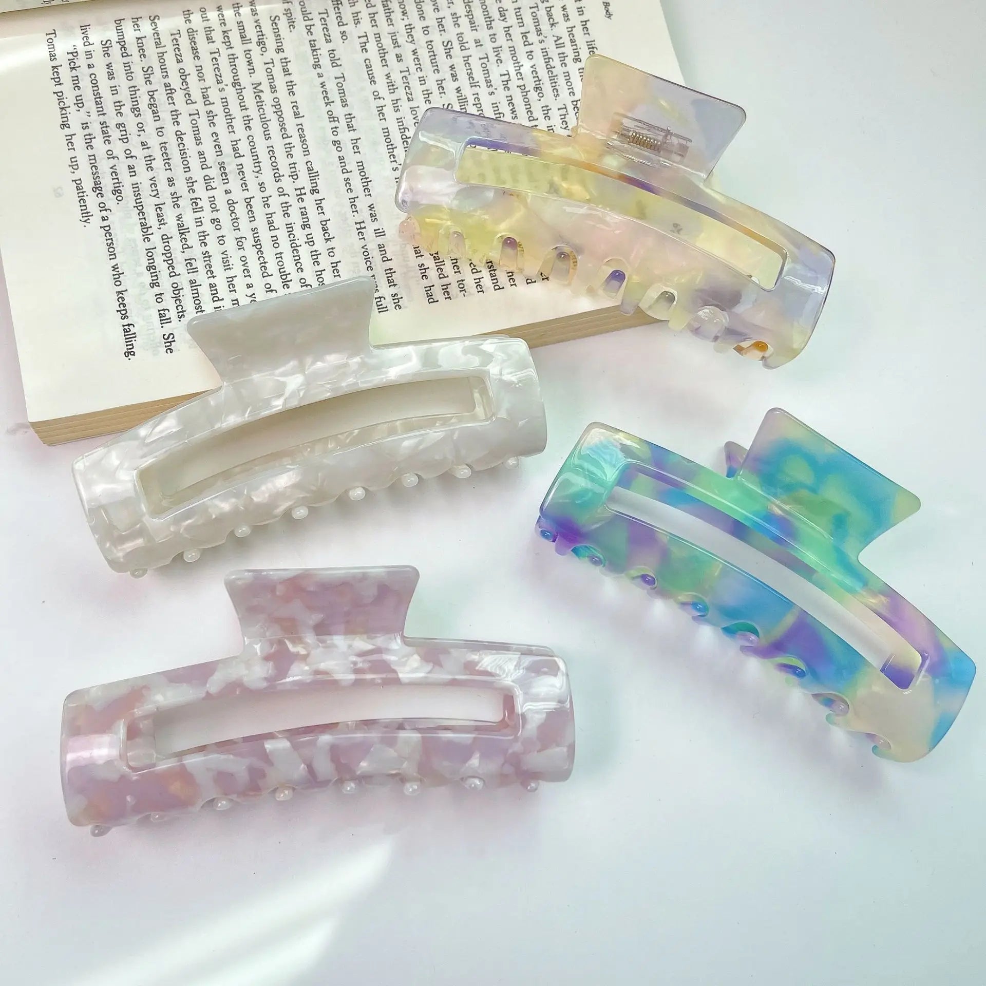 Wholesale Women Korean 13cm Fashion Accessories Hair Clips Elegant Tortoiseshell Cellulose Acetate Hair Claws