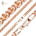 5.2mm FJ Fallon Fashion Jewelry Classic Infinity 8 Link Chain Plated in Rose Gold Brass Based