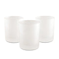 FENGJUN Cylinder Container Frosted White Wholesale Translucence Instock Diy Candle Jar clear Glass Candle Jars in Medium Sizes